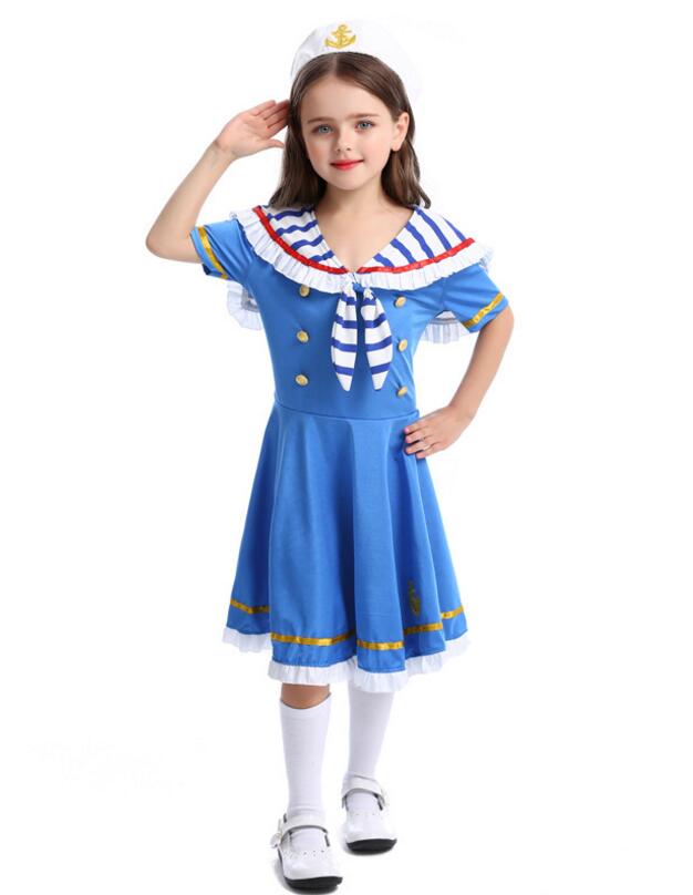 F68167 navy costume for girls